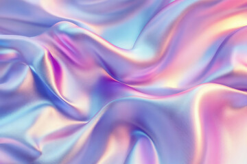 Poster - Satin fabric flowing with smooth pastel colors gradient