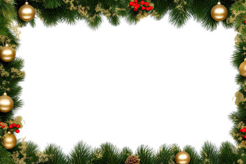 Wall Mural - christmas decoration backgrounds frame plant. ai generated image by rawpixel.