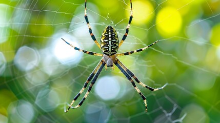 Joro spider on the web