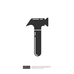 Poster - Hammer Icon Style Black and White Vector Illustration