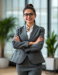 Poster - portrait of a professional business woman