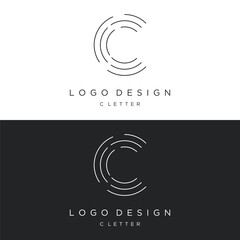 Wall Mural - Unique and modern geometric letter C initial logo template design. Logo for business, business card, brand and identity.