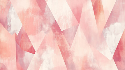 Poster - elegant pastel pink color geometric abstract pattern