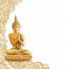 Buddha purnima vesak background with copy space for