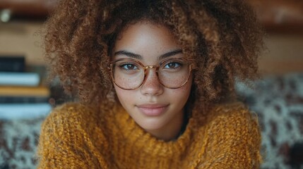 Poster - university student sitting at home on the floor scrolling on smartphone