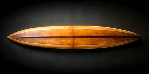 vintage surfboard isolated on black background , retro, antique, old, collector's item, classic, nos