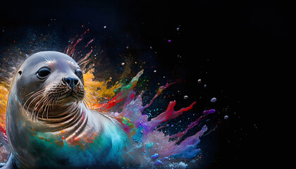 Canvas Print - Lively seal