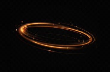 Poster - Adobe IllusShiny vortex rings shimmer on a transparent background. Sparkling circles with light effect. Light circle swirl neon lighting effect, spiral light lines.trator Artwork	