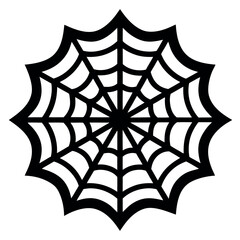 Spider web icon silhouette vector illustration.
