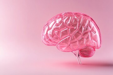Aufkleber - Minimalist brain design, with geometric lines forming a simple yet elegant representation of the human mind