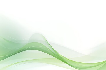 Wall Mural - Soft green wave design with a light background for a calming effect.