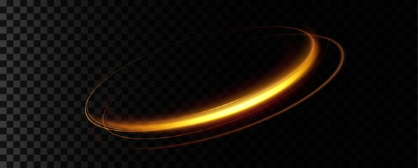 Poster - Shiny vortex rings shimmer on a transparent background. Sparkling circles with light effect. Light circle swirl neon lighting effect, spiral light lines.trator Artwork	