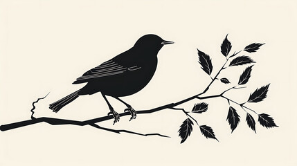 Canvas Print - crow on a branch