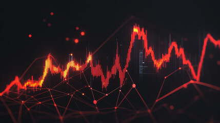 Abstract business black background with Colorful charts and graphs with statistics to innovative analyze business potential and forecast future development of companies growth.