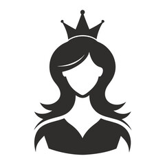 Wall Mural - Silhouette of a beauty queen vector art illustration