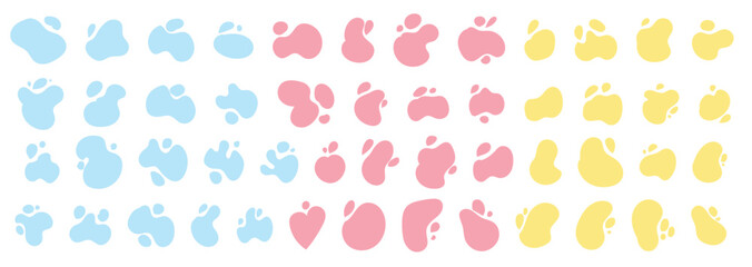 set of blank boho shape element stock design