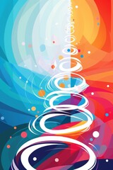 Wall Mural - abstract minimalistic christmas design illustration