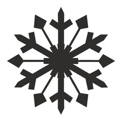 Sticker - Isolated Snowflake silhouettes vector art illustration