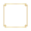© cgdeaw - chinese frame square line, certificate frame, antique china border gold frame, chinese new year frame outline