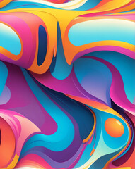 Aufkleber - Clean abstract lines creating movement seamless design pattern