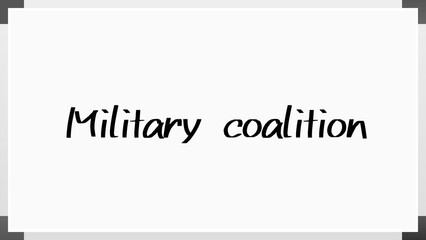 Military coalition のホワイトボード風イラスト