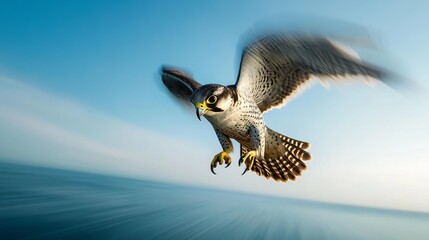 Majestic Falcon in Flight: A Stunning Capture of Nature's Speed