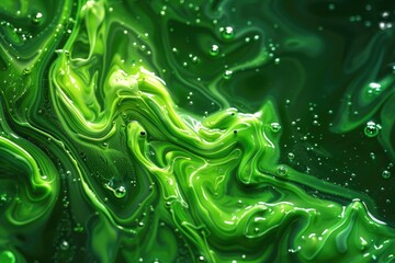 Green Slime Background. Abstract Liquid Motion Ripple Effect Wallpaper