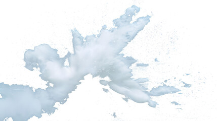 Wall Mural - cloud of white powder bursting in the air, black background