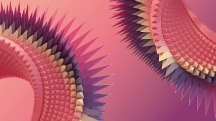 Poster - Digital seamless loop animation of abstract twisted figures in the form of Moebius rings, colorful composition with trendy gradient. 3d rendering 4K