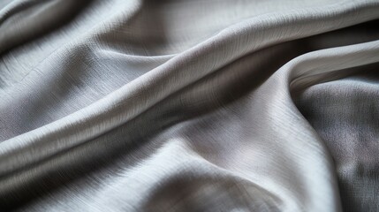 Wall Mural - smooth and silky gray fabric with subtle wrinkles.