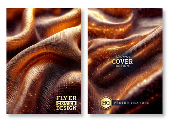 Abstract copper textile textured brochure cover template design, Luxury invitation card background, textile texture, luxury art, Hand drawn texture design, invitation, abstract background, cover art