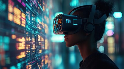 Sticker - Woman Exploring Virtual Reality