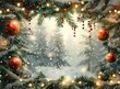 © Molang Visual - Christmas Tree Branches Decorated for Christmas