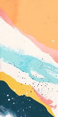 Poster - Abstract Background With Colorful Paint Strokes And Splashes