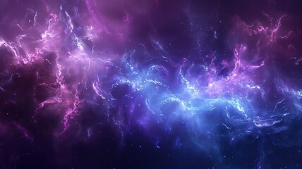 Vivid and richly textured abstract background featuring a cosmic blend of blue and purple shades, resembling a nebula or galaxy