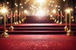 © Ayahe Stock - Red carpet stairs at exclusive gala entrance: a symbol of success and celebrity prestige, blurred light background