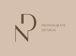 Wall Mural - DN or ND letter logo icon design. Classic style luxury initials monogram.