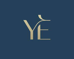 Wall Mural - YE letter logo icon design. Classic style luxury initials monogram.