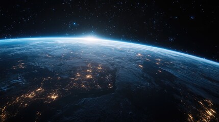 Wall Mural - planet earth at night.