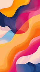 Poster - Abstract Colorful Wavy Lines Background Design