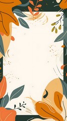 Poster - Abstract Autumn Leaves Border Illustration