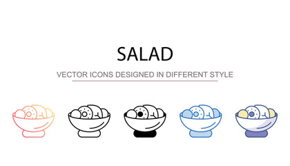 Salad icon design with white background stock illustration