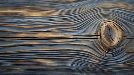 Wall Mural - A close-up of weathered wood grain, its swirling lines and knots telling a story of time and nature.