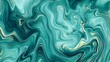 © Lucky Creation Co. - Abstract Swirling Teal and Gold Marble Pattern
