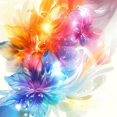 Poster - Colorful flowers blooming