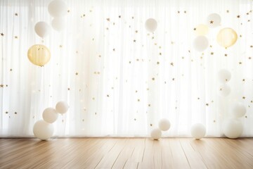 Poster - Happy new year backdrop backgrounds balloon white.