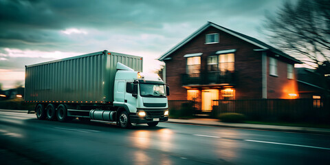 truck on the highway