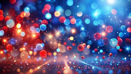 Fabulous Merry Abstract red blue bokeh sparkling spray circle Christmas background wallpaper snowflake
