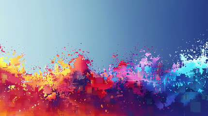 Abstract digital art featuring a blend of vibrant colors, creating a dynamic and captivating visual experience.