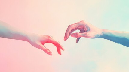  two hands once holding each other, now letting go